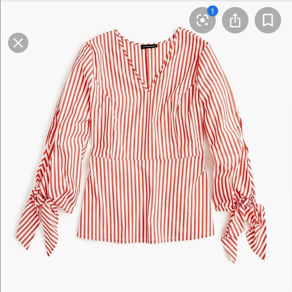 J.crew universal standard striped shirt, NWT, sz s - Picture 2 of 5